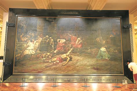 A perspective on Juan Luna’s Spoliarium (1884).